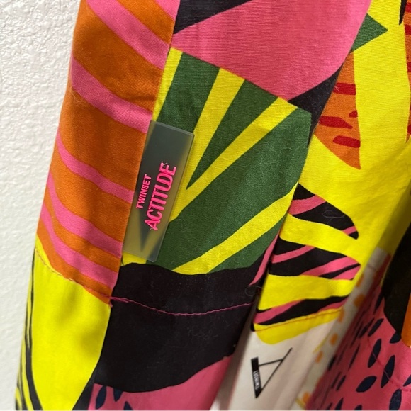 TWINSET ACTITUDE Printed Poplin Long Skirt - Picture 11 of 15